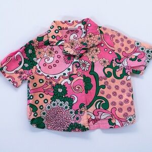 Cotton On Pink, Green & Peach Floral Button-Down Kids Shirt